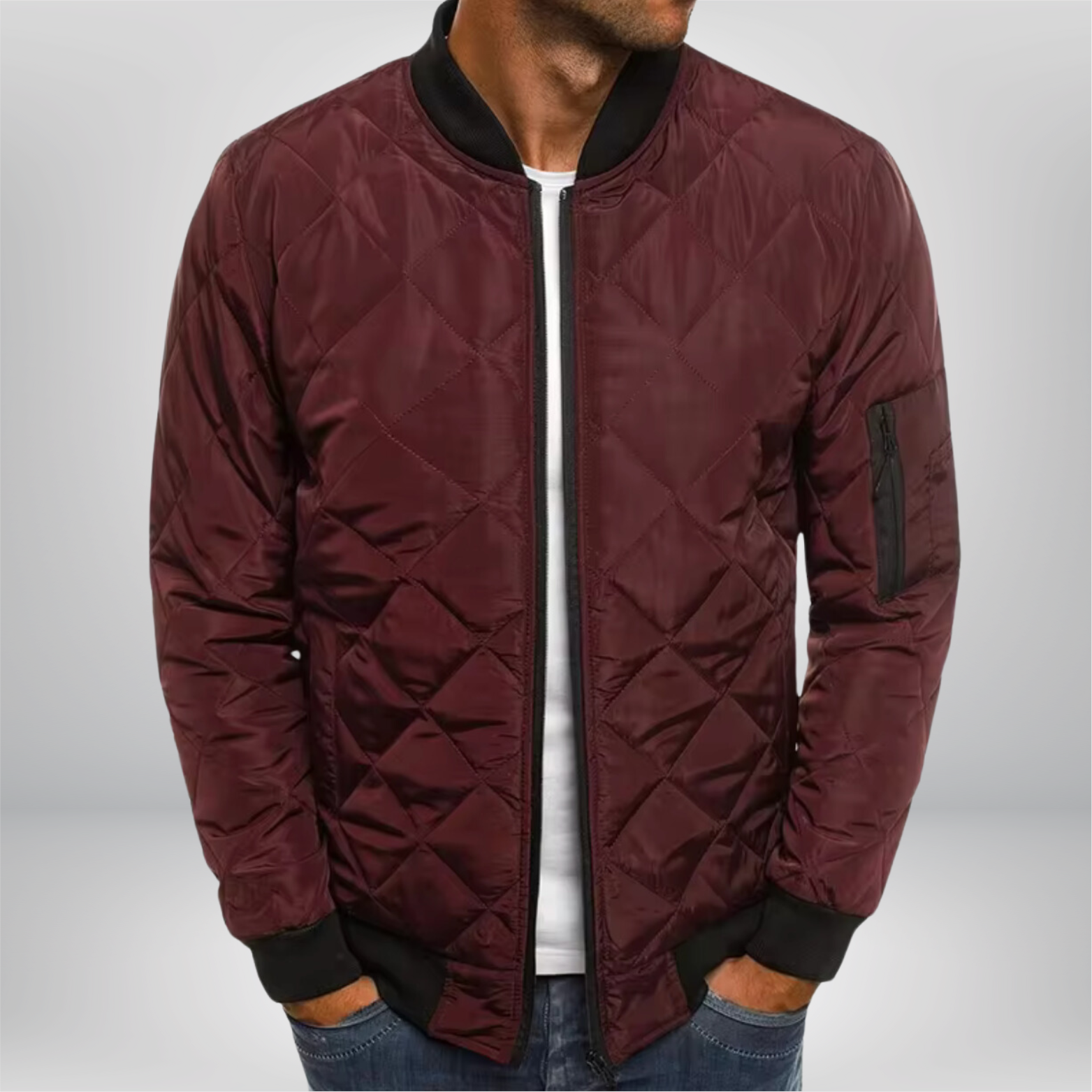 Max | Quilted Bomber Jacket