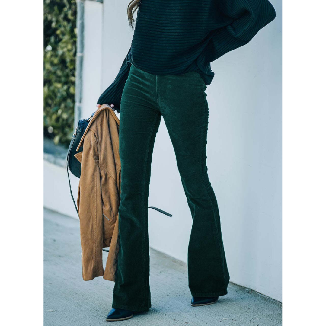 Sofia | Velvet Flare Pants