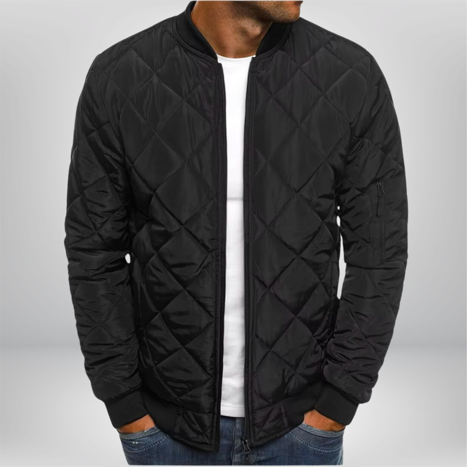 Max | Quilted Bomber Jacket
