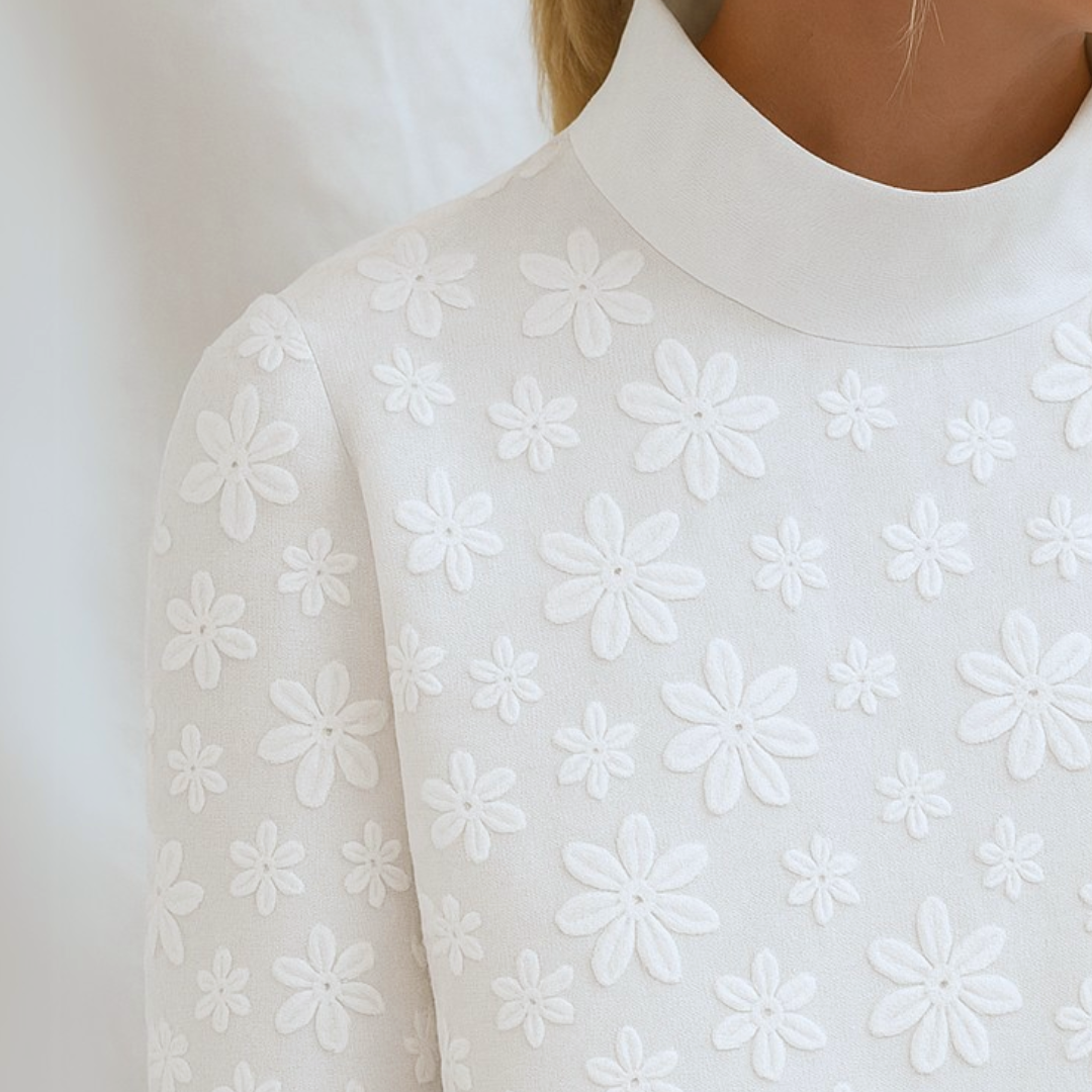 Irene | Floral Linen Blouse