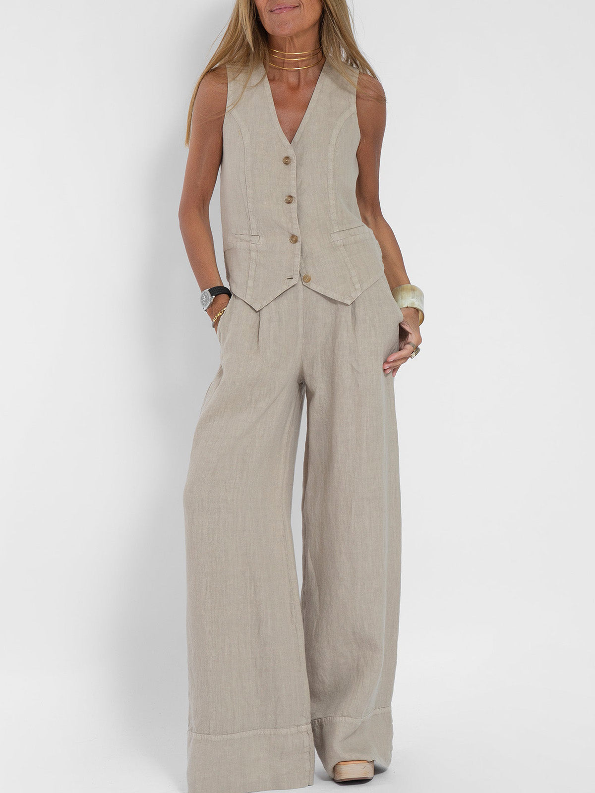 Aira | Chic Vest & Wide Pants