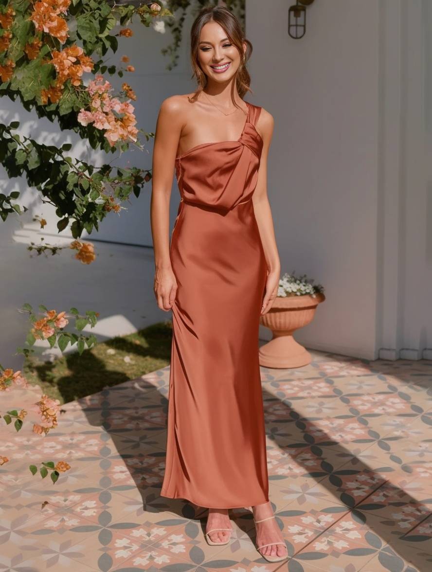 Ella | Satin Maxi Dress