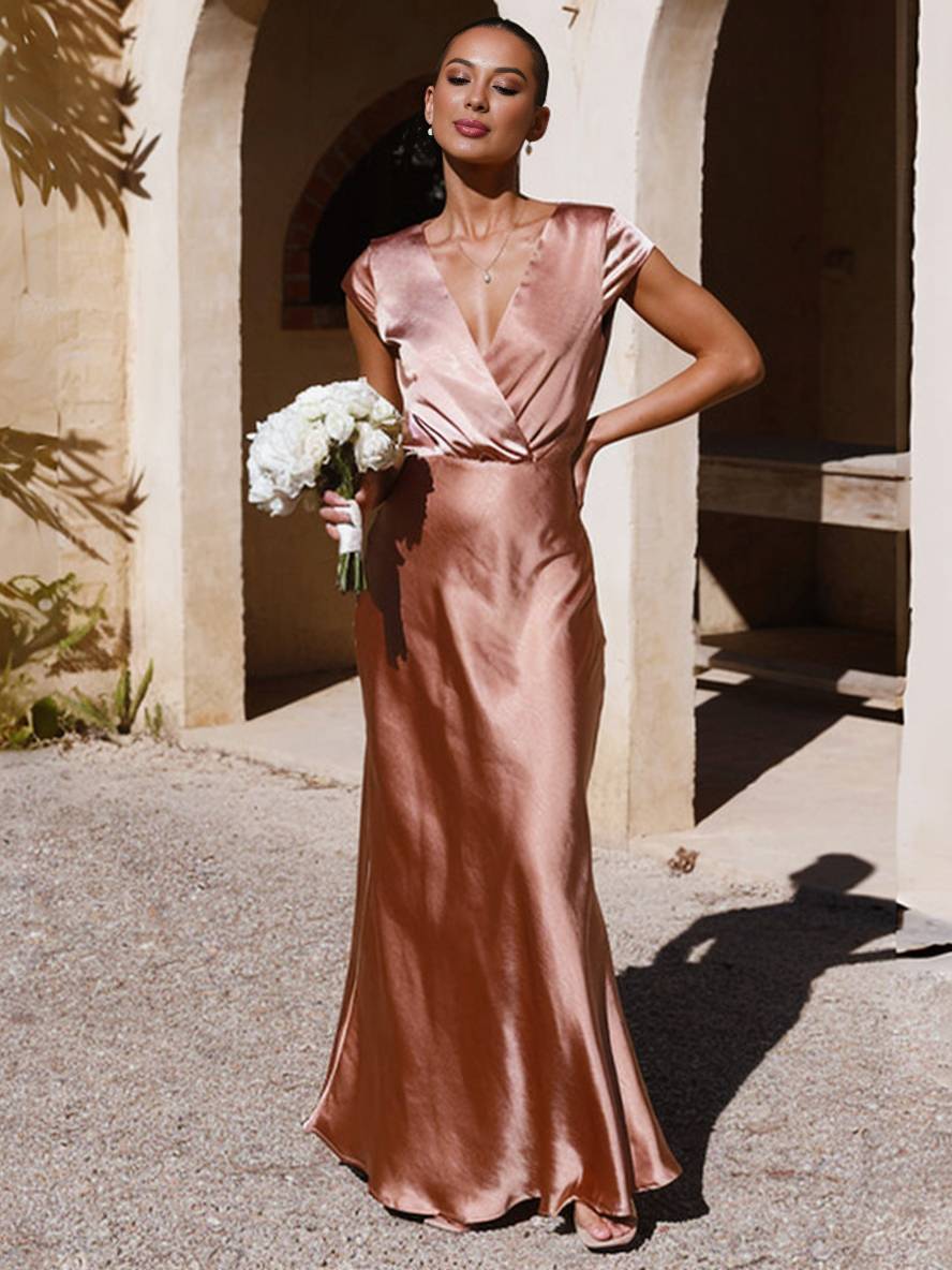 Lora | Satin Mermaid Gown