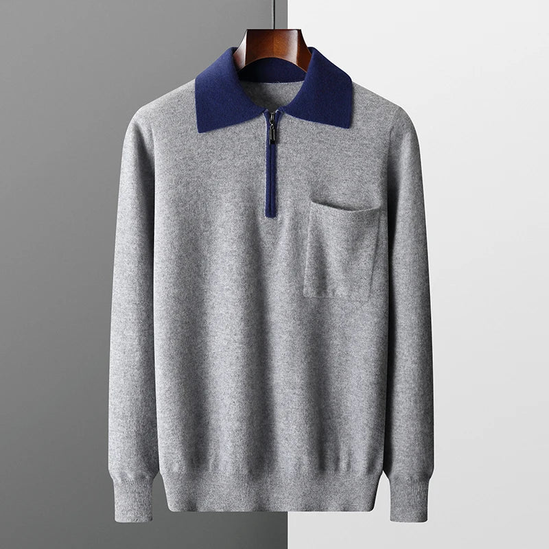 Luca | Cashmere Zip Polo