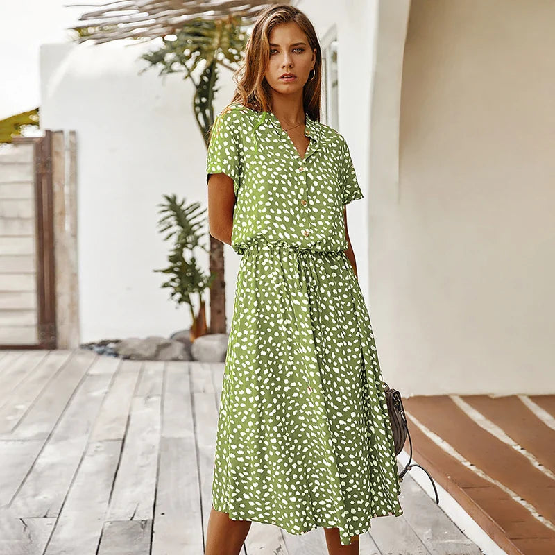 Savanna | Elegant Button Dress