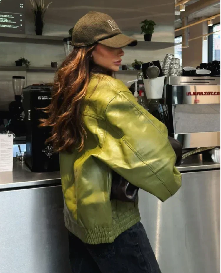 Lia | Oversized Vegan Leather Jacket