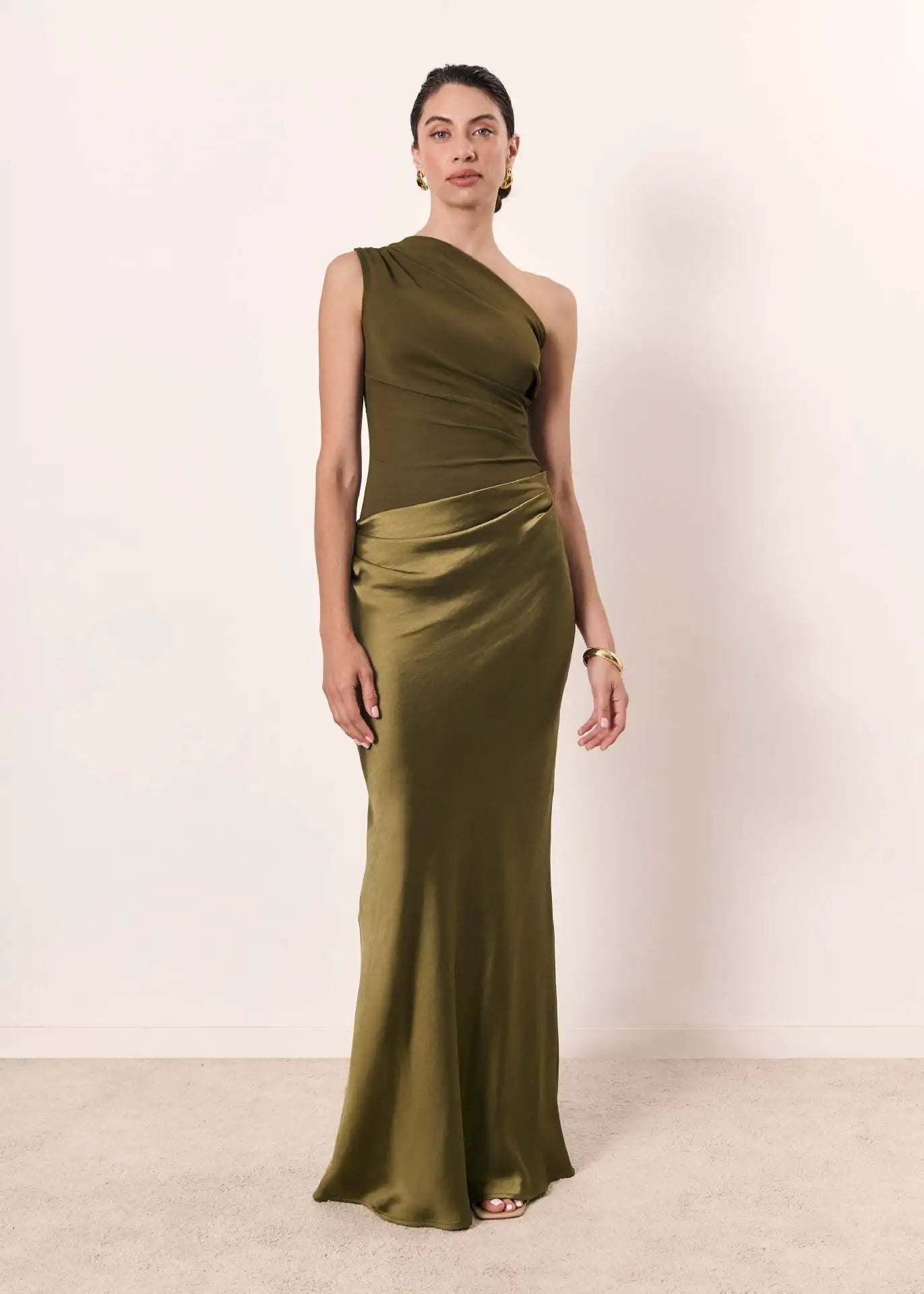 Amber | Satin One-Shoulder Dress