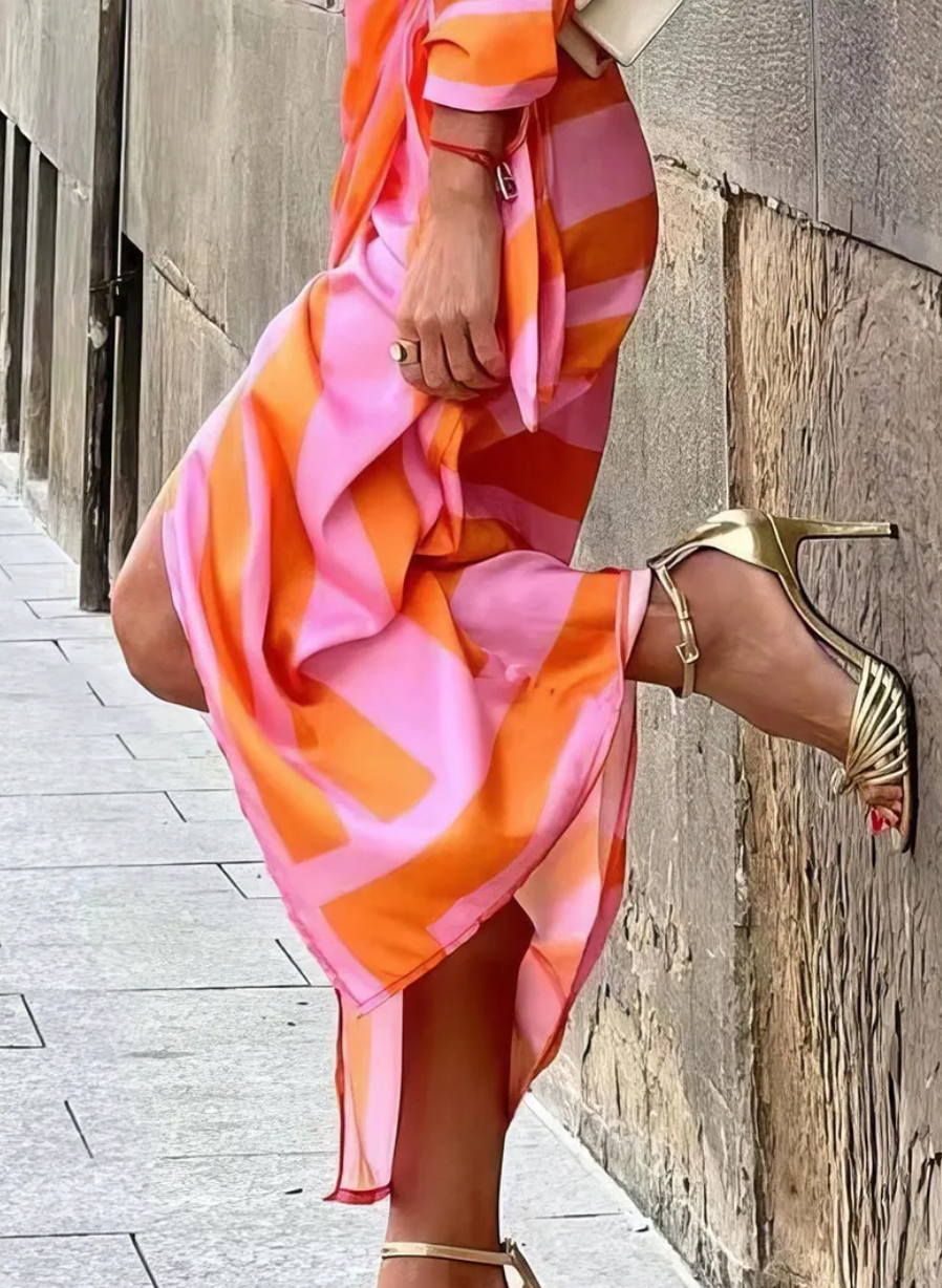 Noelia | Elegant Striped Dress