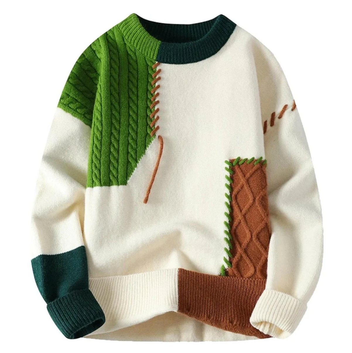 Bruno | Cozy Patchwork Pullover