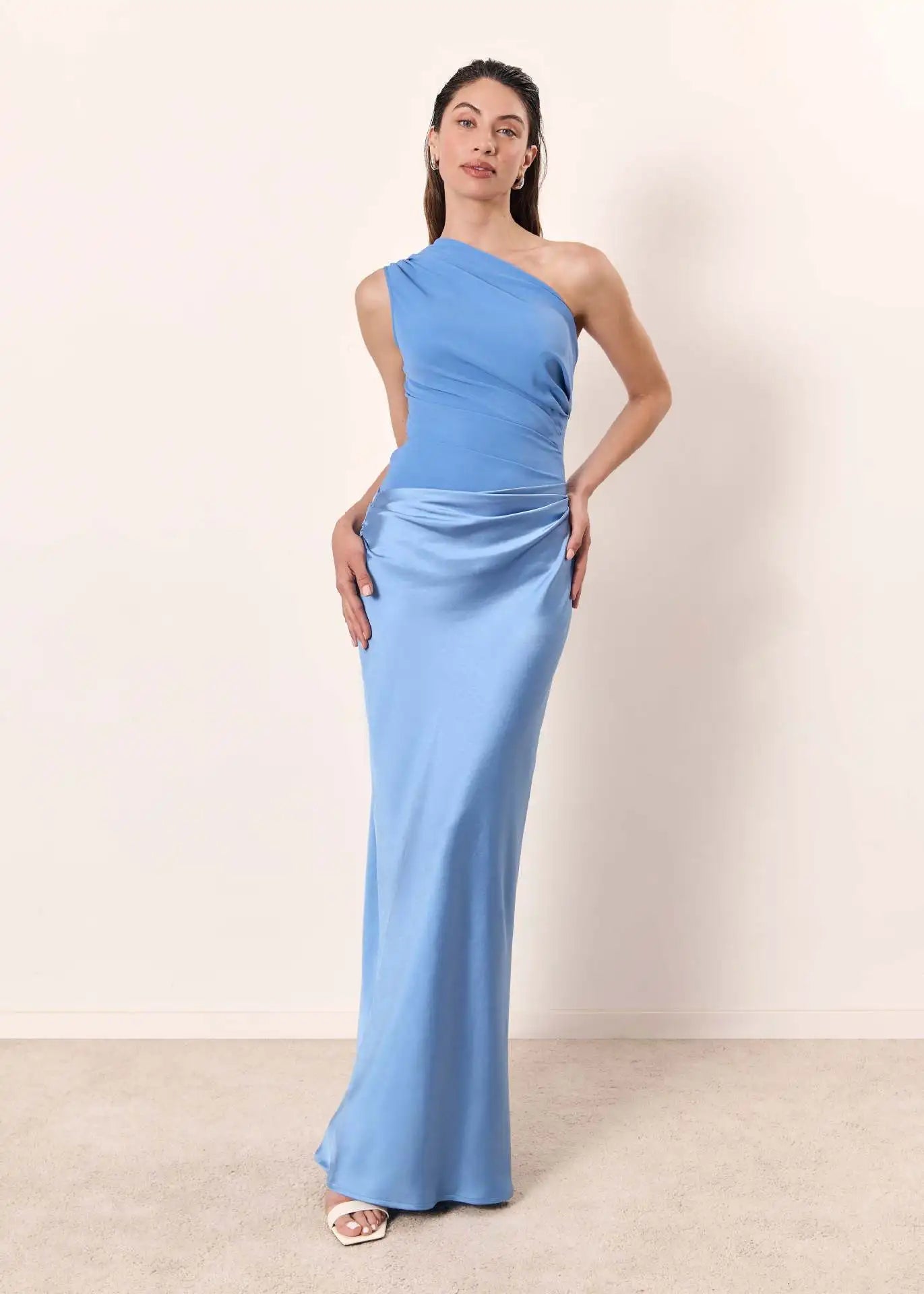 Amber | Satin One-Shoulder Dress
