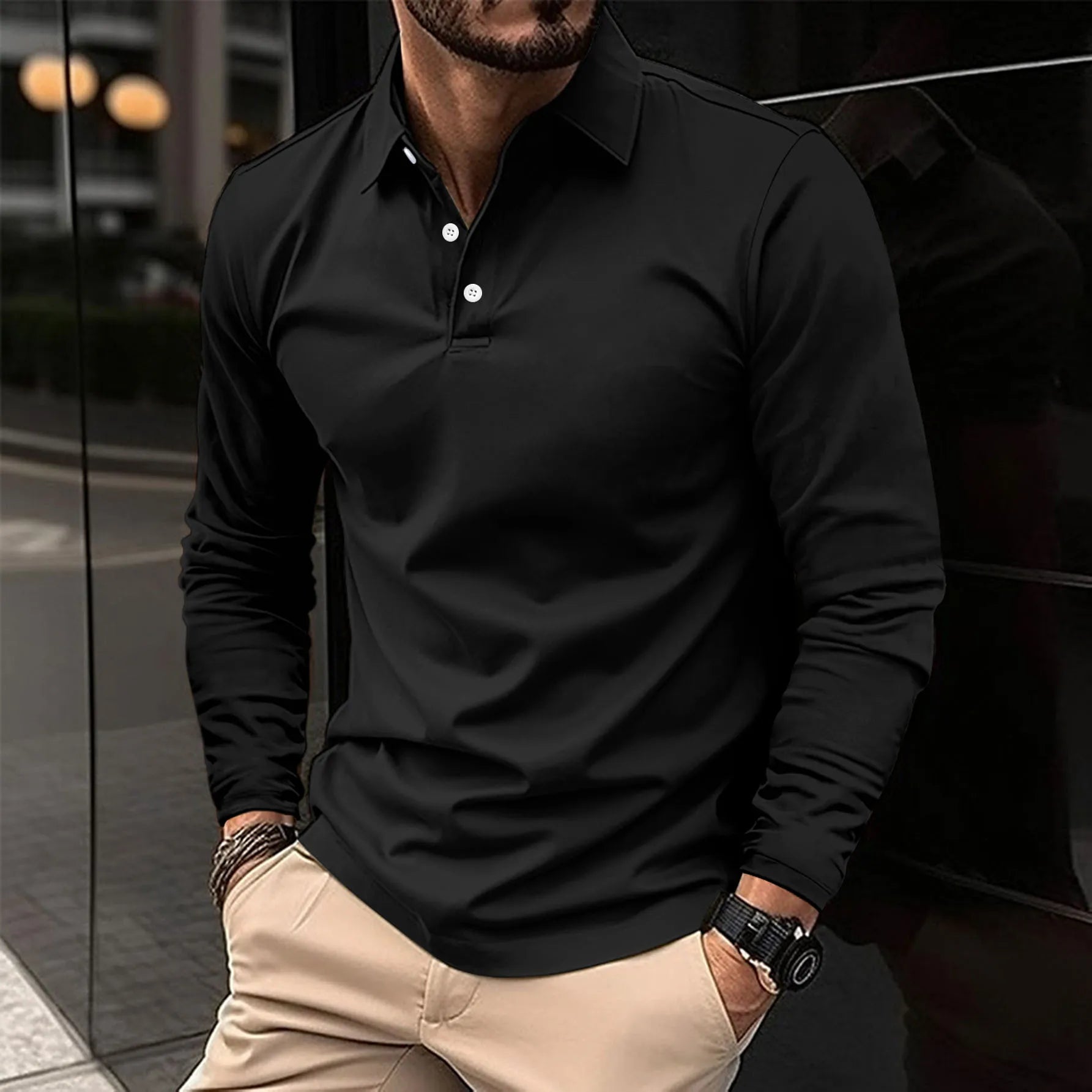 Ralph | Elegant Long Sleeve Polo