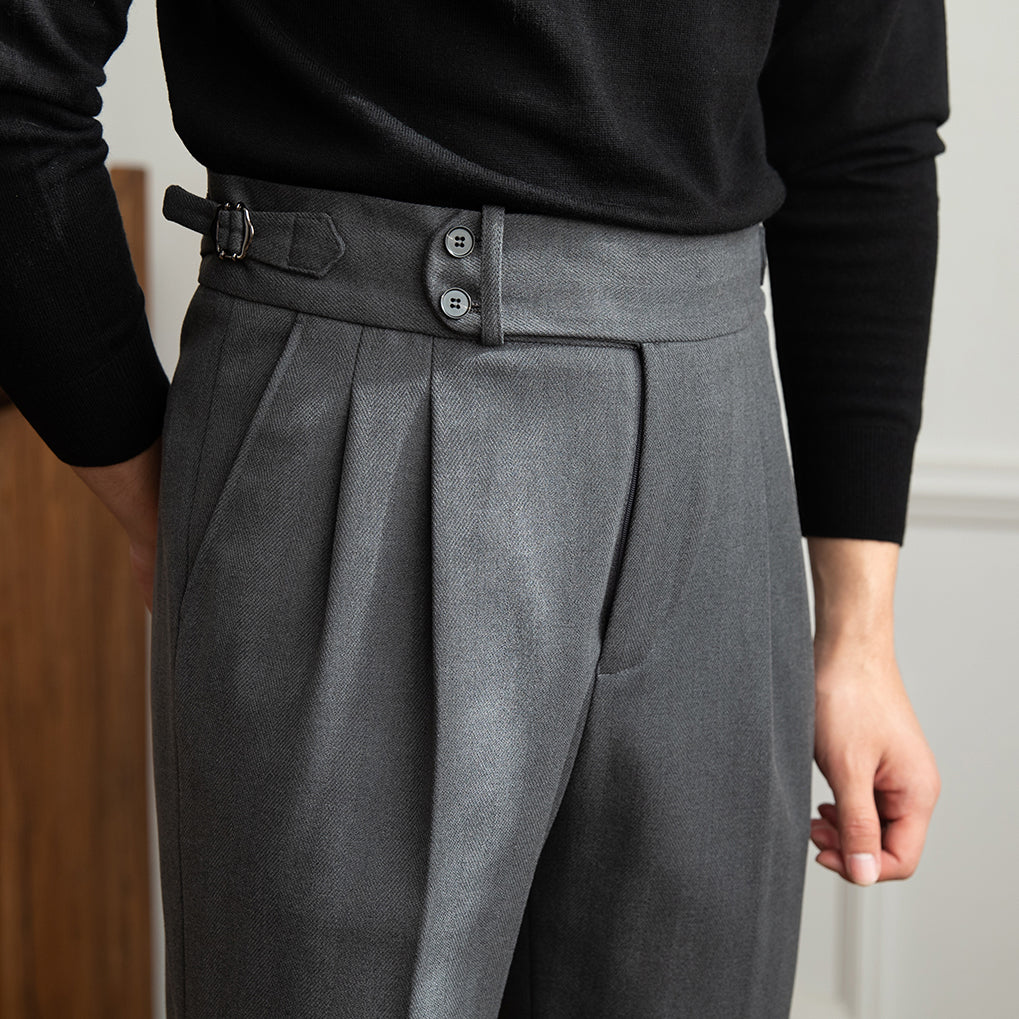 Tuscany | Chevron Wool Trousers