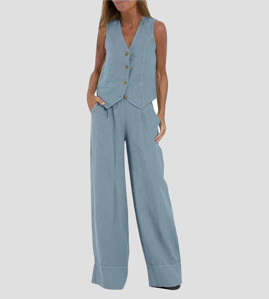 Aira | Chic Vest & Wide Pants