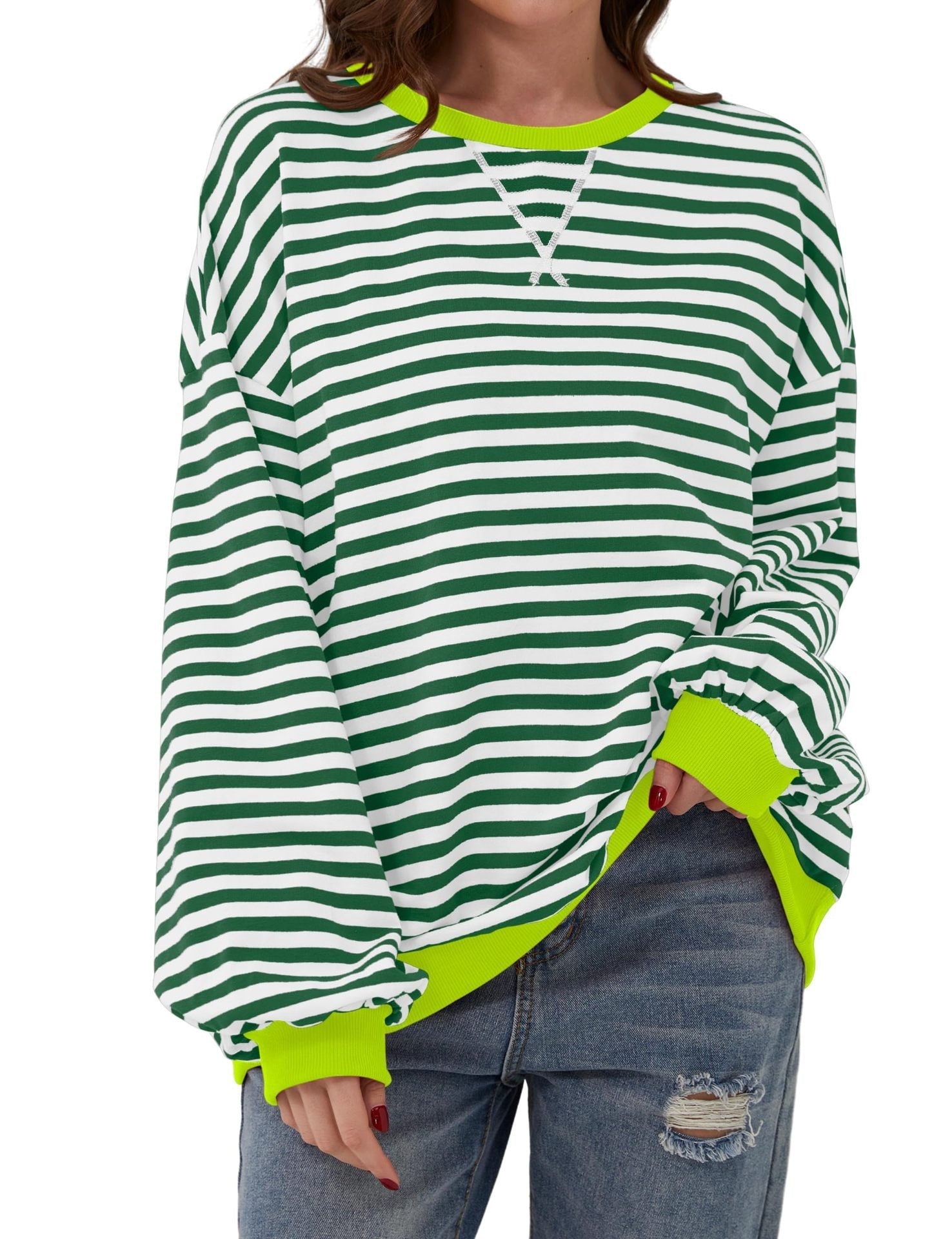 Alisa | Chic Striped Sweatshirt