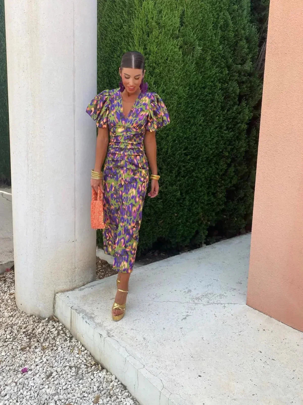 Solea | Colorful Frill Dress