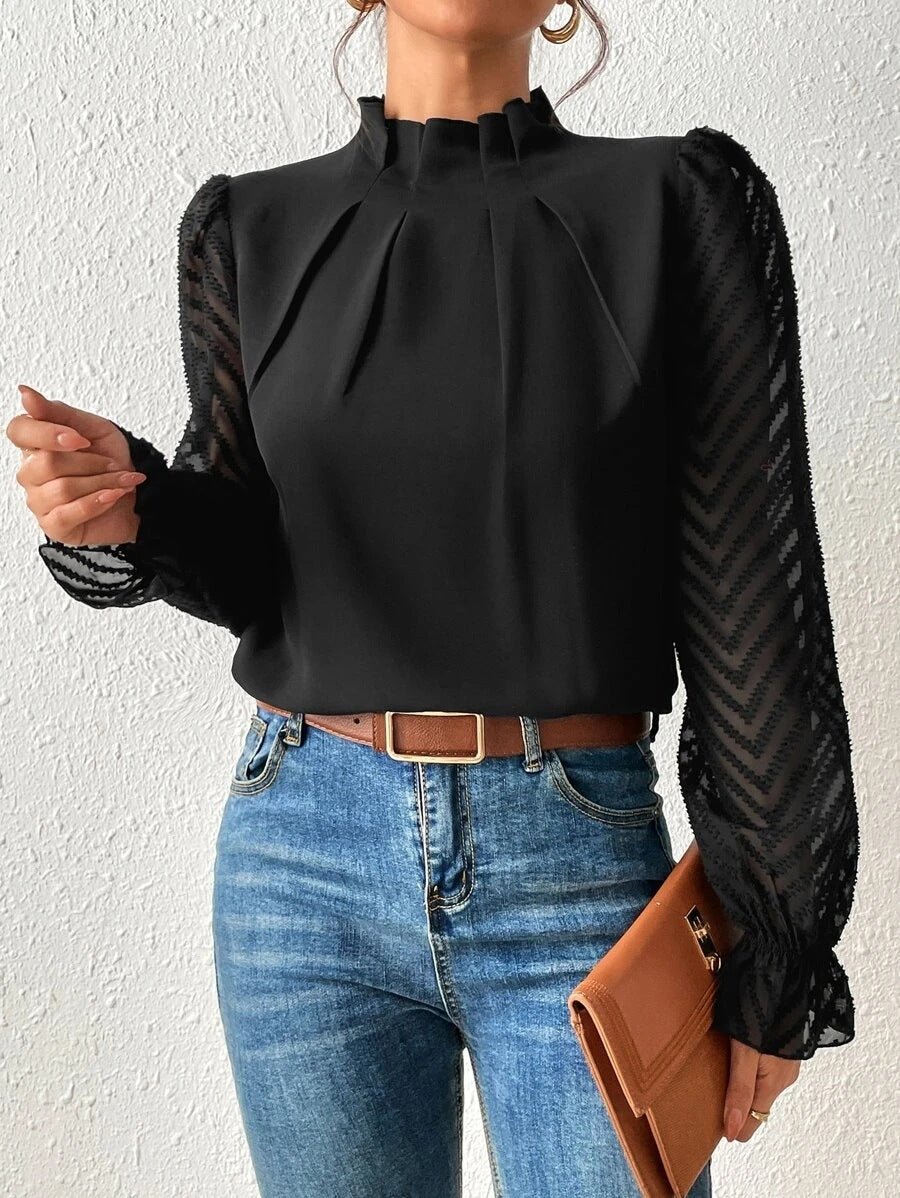 Nathalie | Elegant Pleated Top