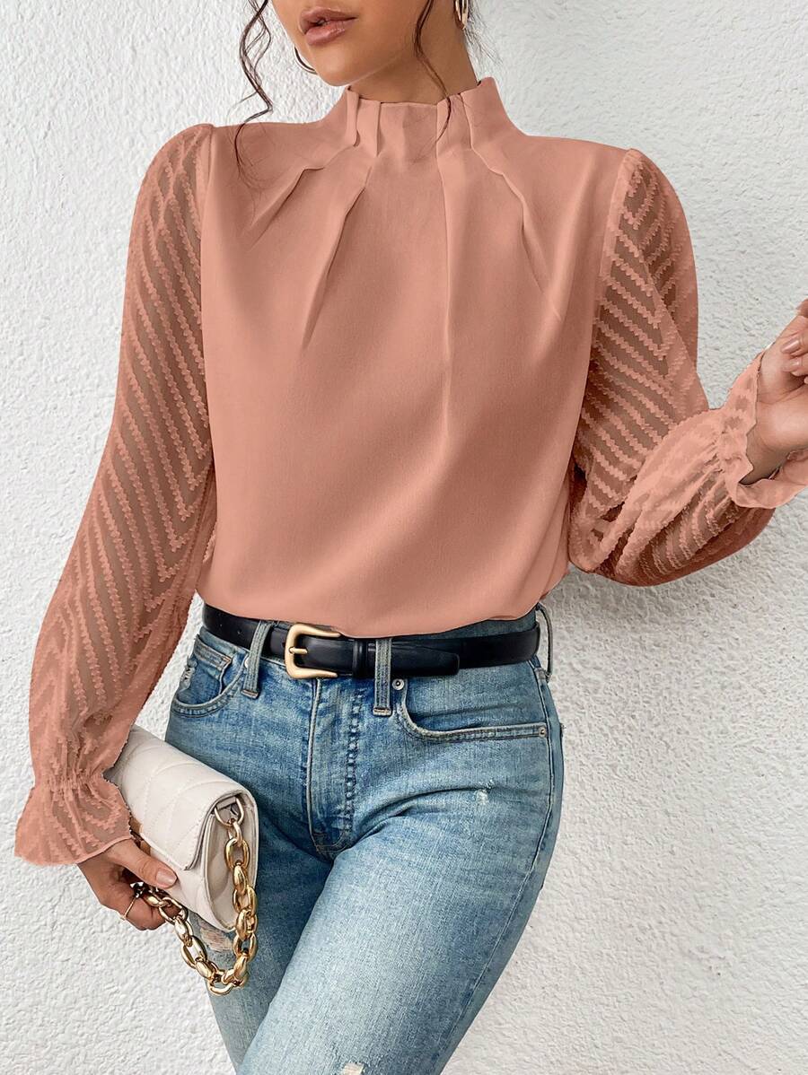 Nathalie | Elegant Pleated Top