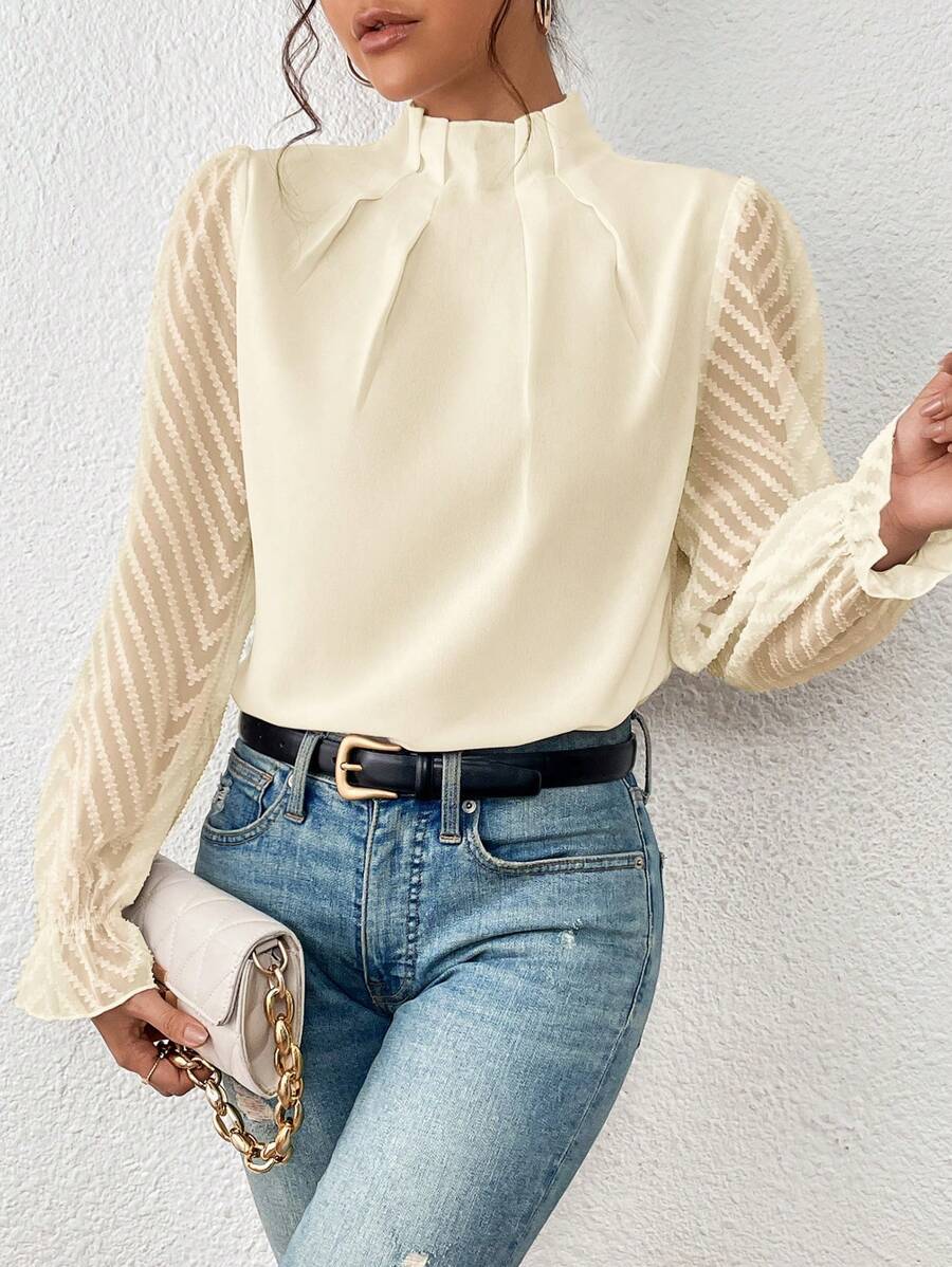 Nathalie | Elegant Pleated Top