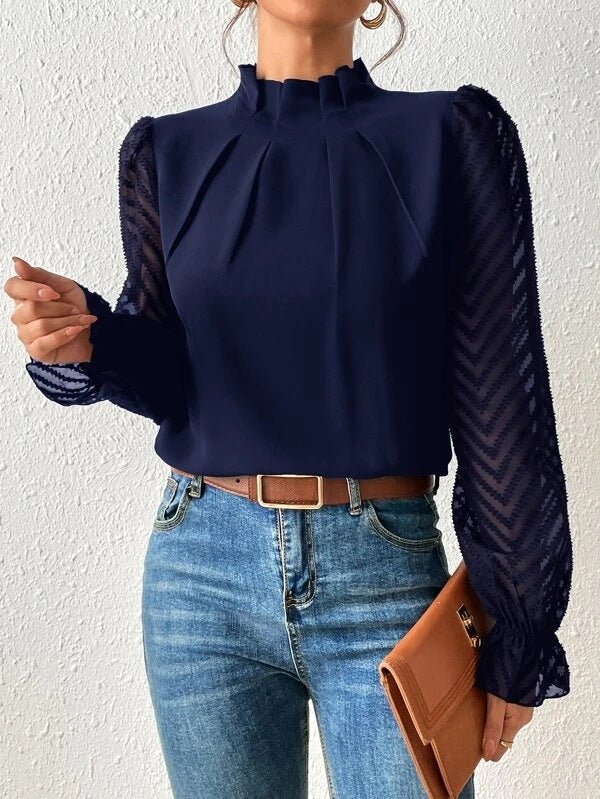 Nathalie | Elegant Pleated Top