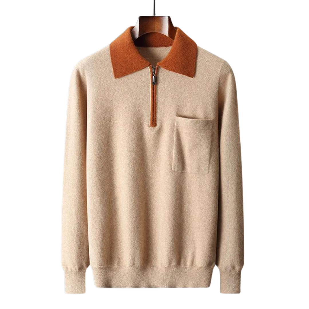 Luca | Cashmere Zip Polo