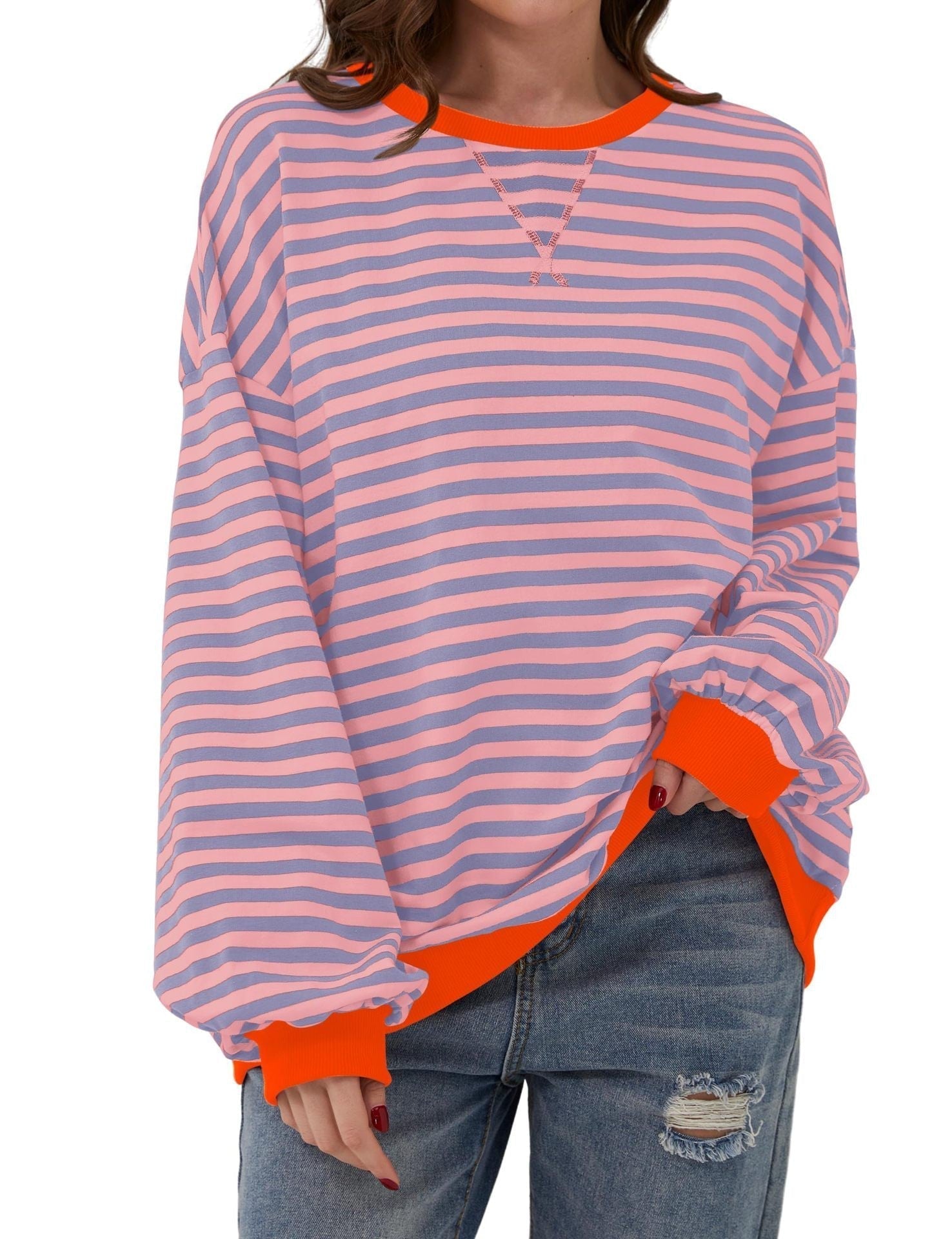 Alisa | Chic Striped Sweatshirt