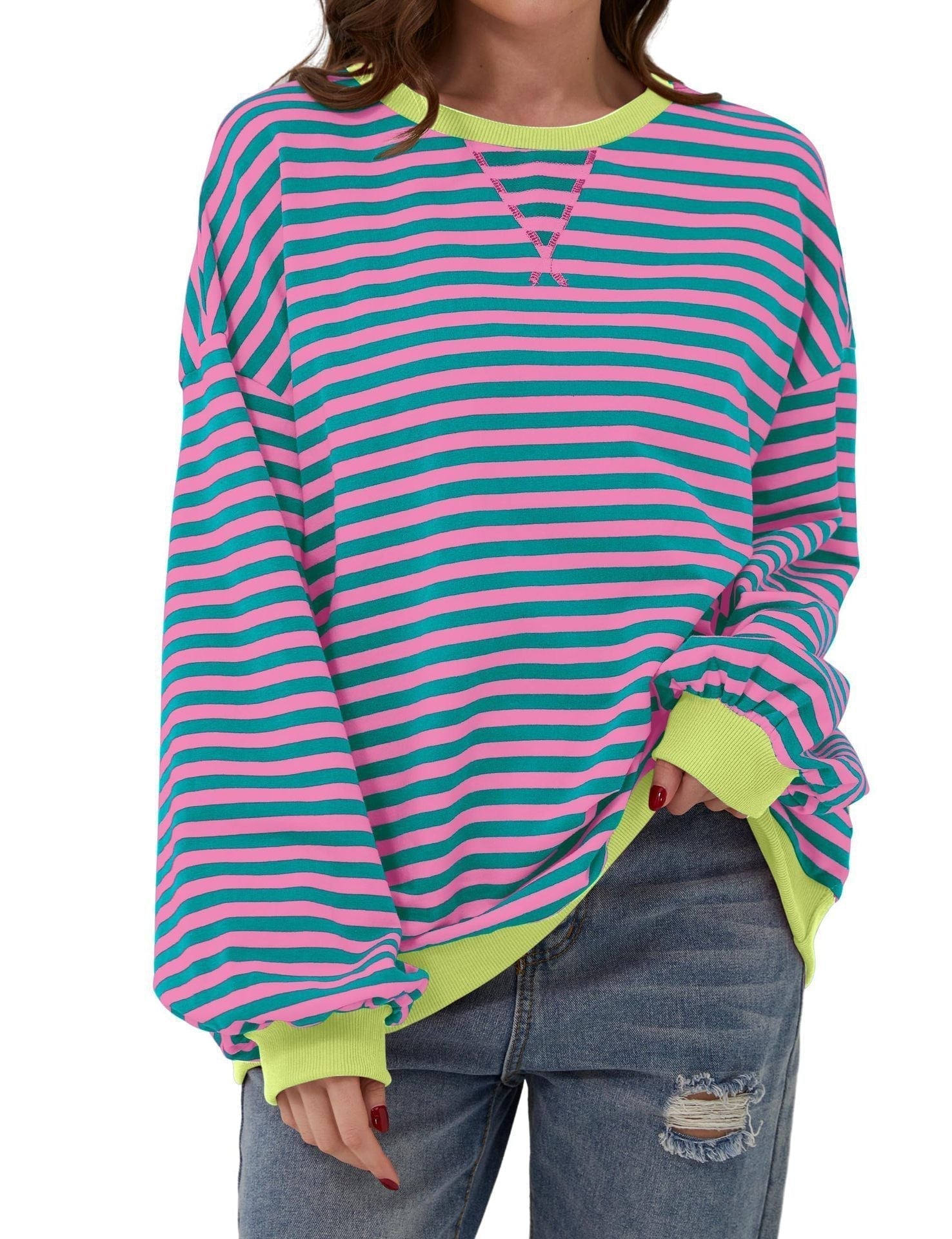 Alisa | Chic Striped Sweatshirt
