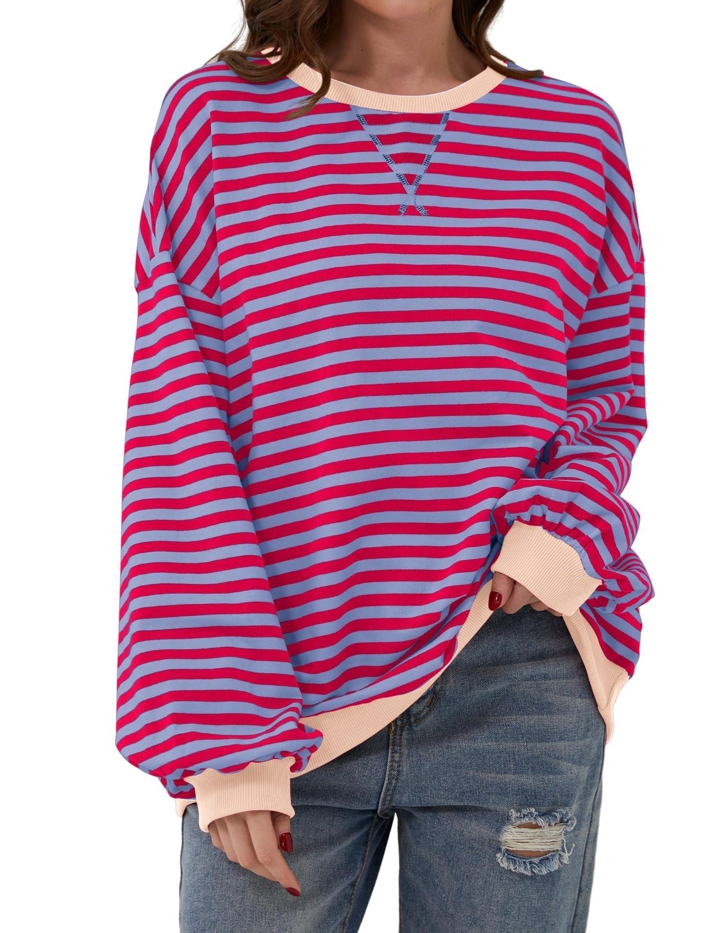Alisa | Chic Striped Sweatshirt